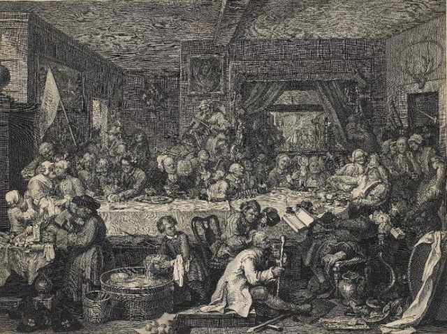 William Hogarth, An Election Entertainment Plate I (© The Trustees of the British Museum)
