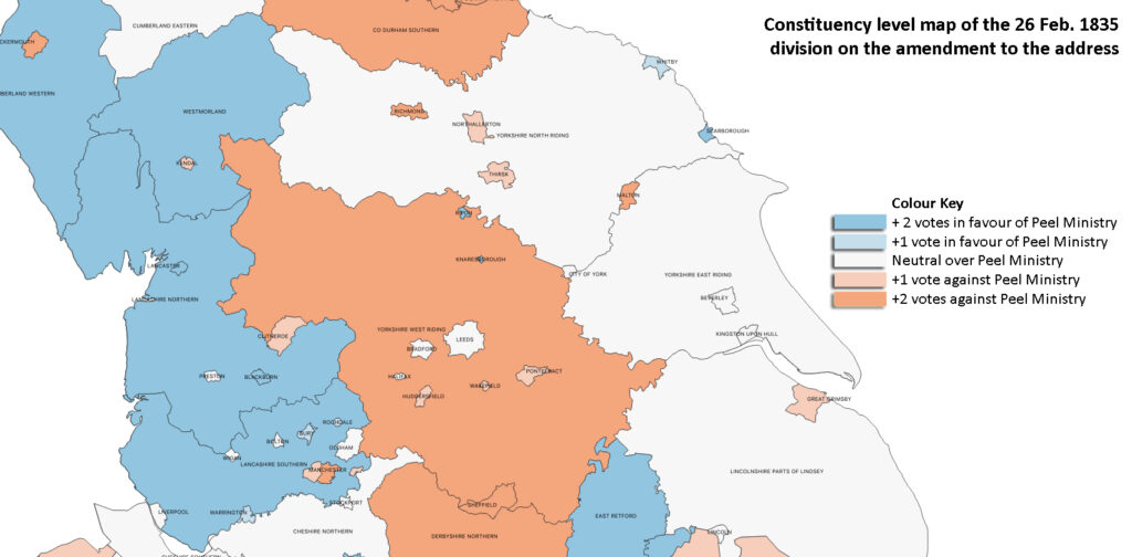 The geography of voting behaviour: towards a roll-call analysis of England’s reformed electoral map, 1832-68