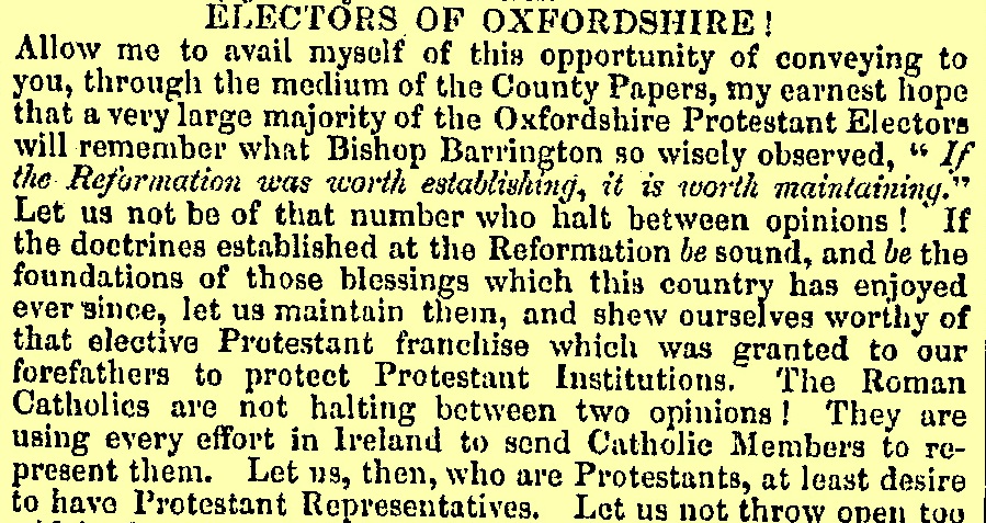 Catholics in the Commons after emancipation